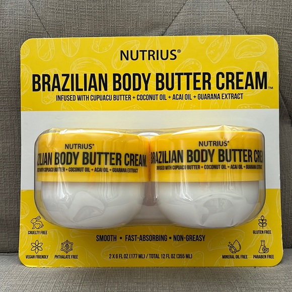 Nutrius Bath & Body Nutrius Brazilian Body Butter Cream 2 Pack